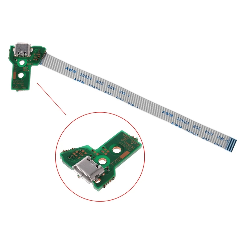 

Разъем USB-порта для зарядки для Play-Station 4 DS4 Control E8BE