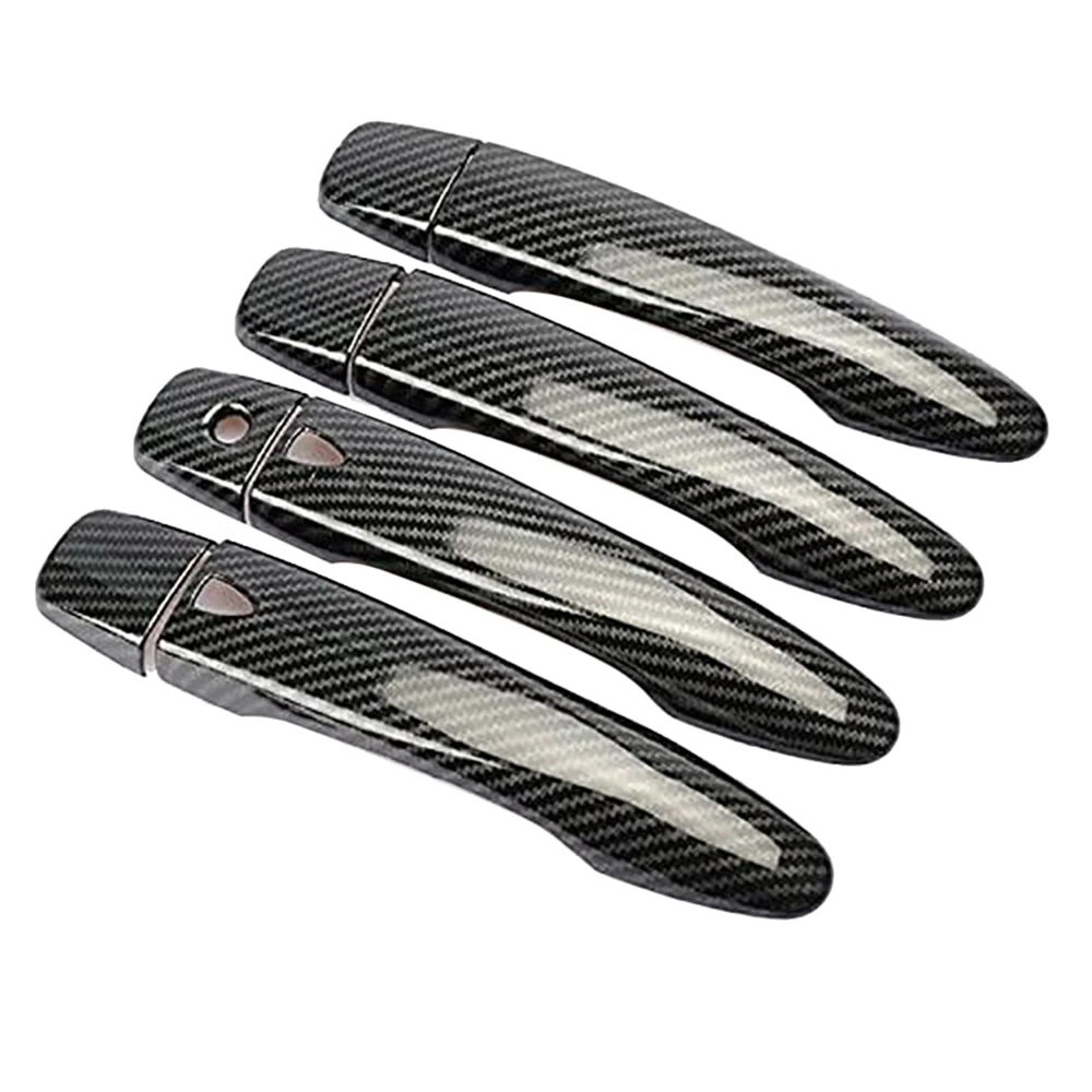 

4PCS for Nissan Navara NP300 2015-2020 Carbon Fiber Car Door Handle Cover Trim Sticker Decoration Accessories
