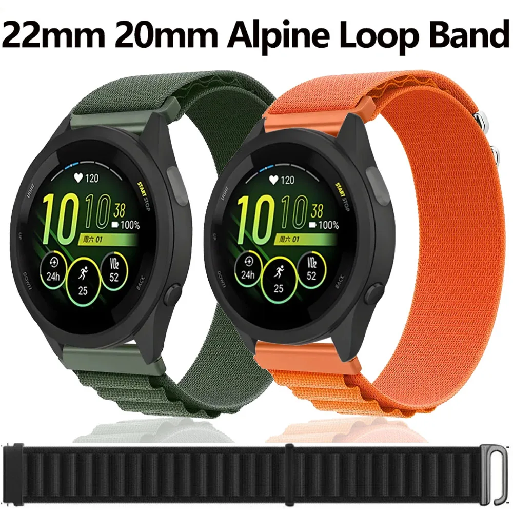 Nylon Loop Strap - Comfortable Wristband, 22mm/20mm