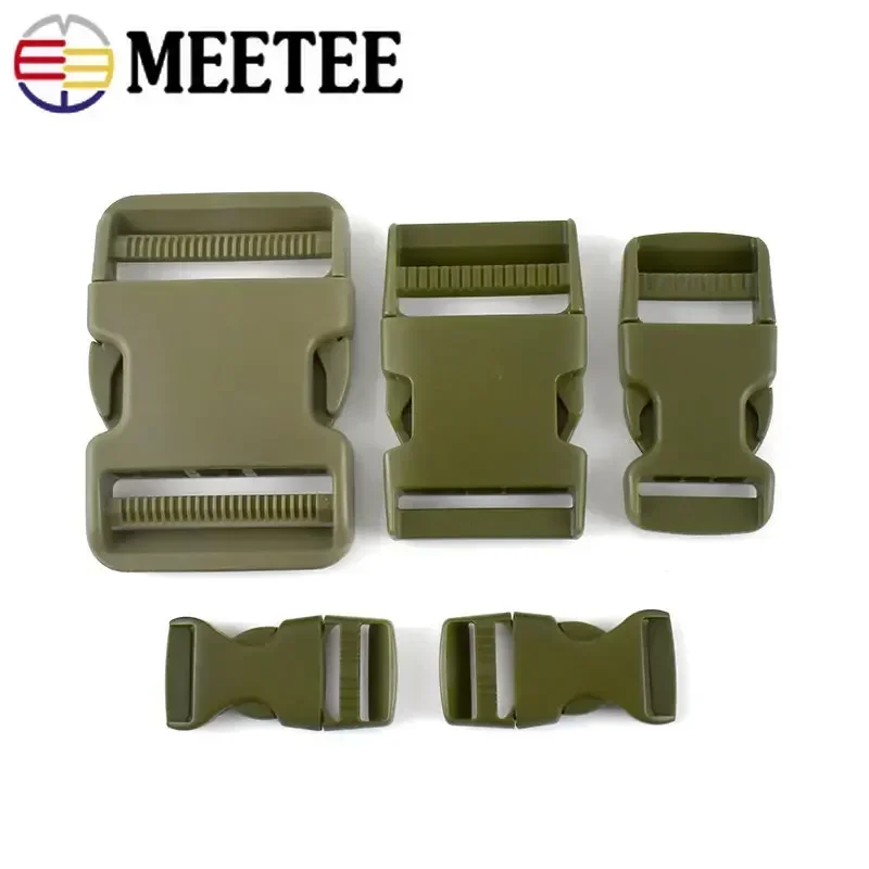 5/10Pcs ArmyGreen 플라스틱 버클 측면 릴리스 걸쇠 가방 웨빙 조절기 안전 벨트 클립 애완 동물 고리 버클 재봉 액세..