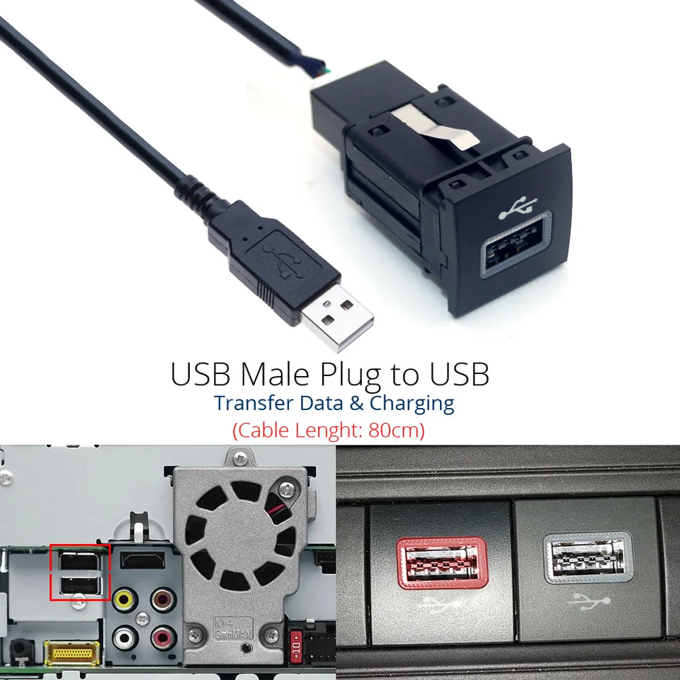 vhbw cavo adattatore audio AUX USB per autoradio compatibile con Audi Symphony 2+/3