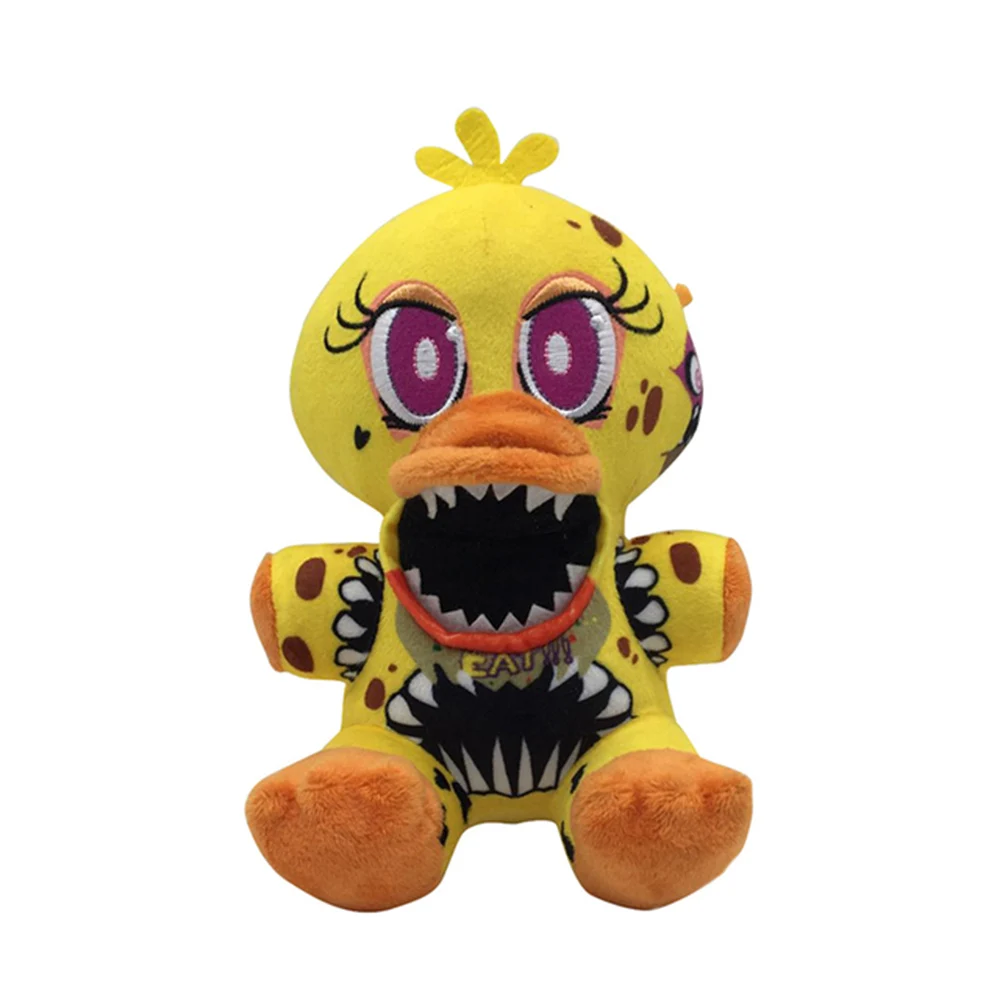 18cm plush FNAF Bear Golden Freddy Nightmare Fredbear Foxy Chica