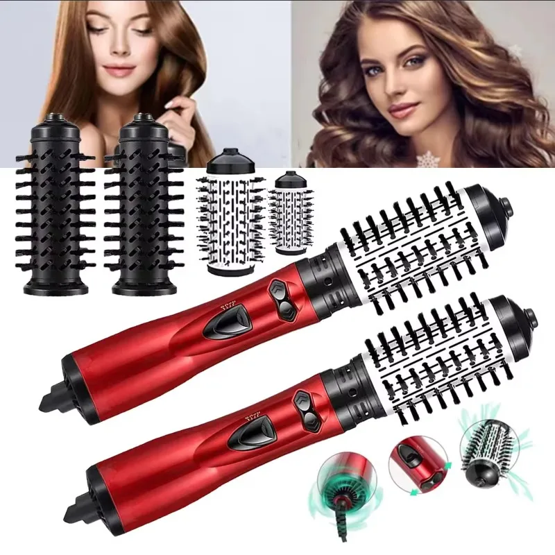 3 in 1 Rotating Hair Dryer Electric Comb Hair Straightener Brush Dryer Brush Hot Air Comb Negative Ion Styler