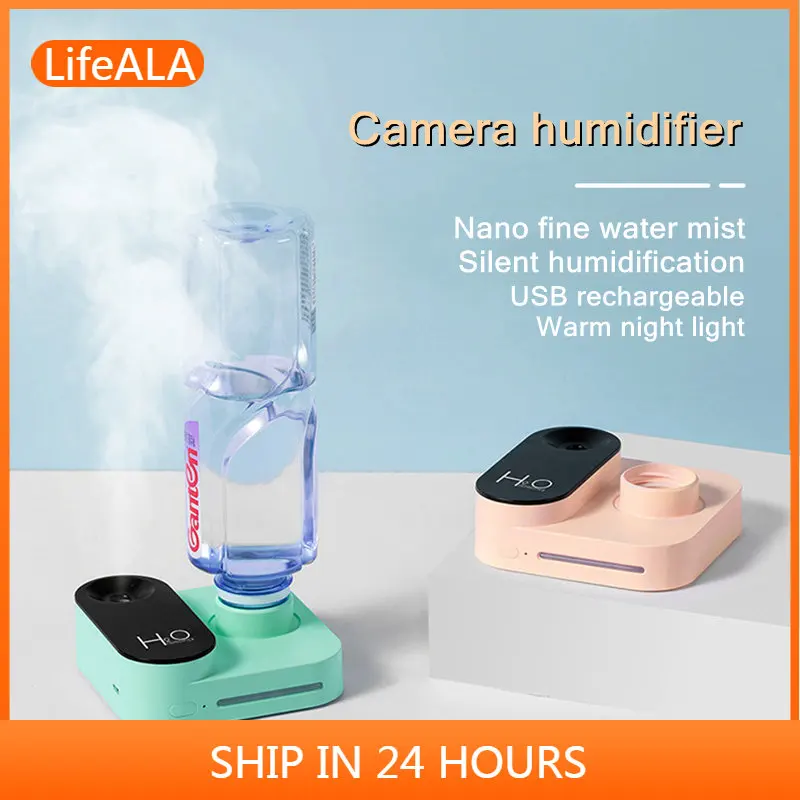 

LifeALA Mini Air Humidifier Unlimited Portable Silent Aroma Diffuser Recharge Humificador for Home Bedroom Car Wireless Difusor