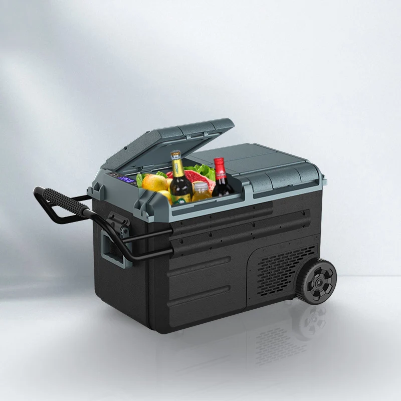 JP 38L 48L 58L Portable Battery Powered Mini Fridge Car Refrigerator Freezer With AC Adaptor For Camping Home Use DC 12v/24V