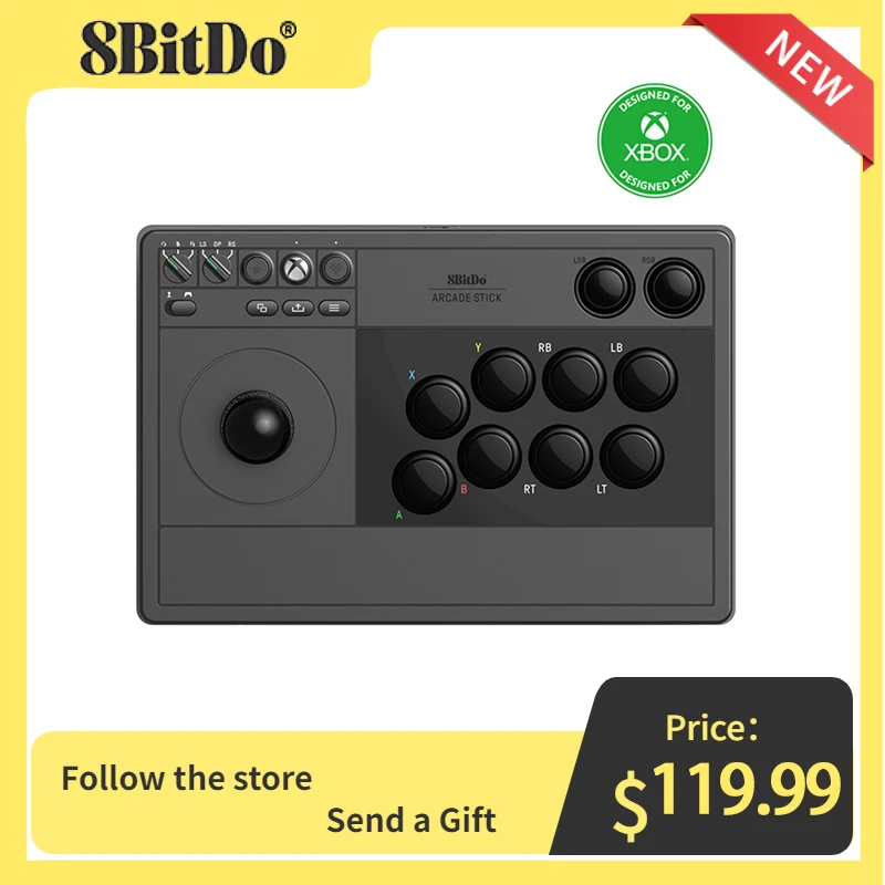 

8BitDo Arcade Stick Microsoft Officially Licensed For Xbox Series X/S Xbox One and Win10 Wireless 2.4G/Wired USB-C Arcade Stick