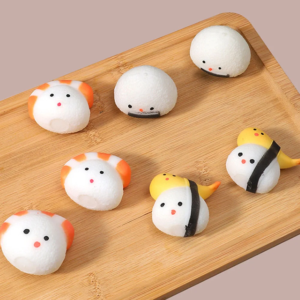 Sushi Food Antistress Ball Toy Soft Cute Creative Dessert Squeeze Toys Intellectual Developmen Stress Relief Squishy Sticky Toys