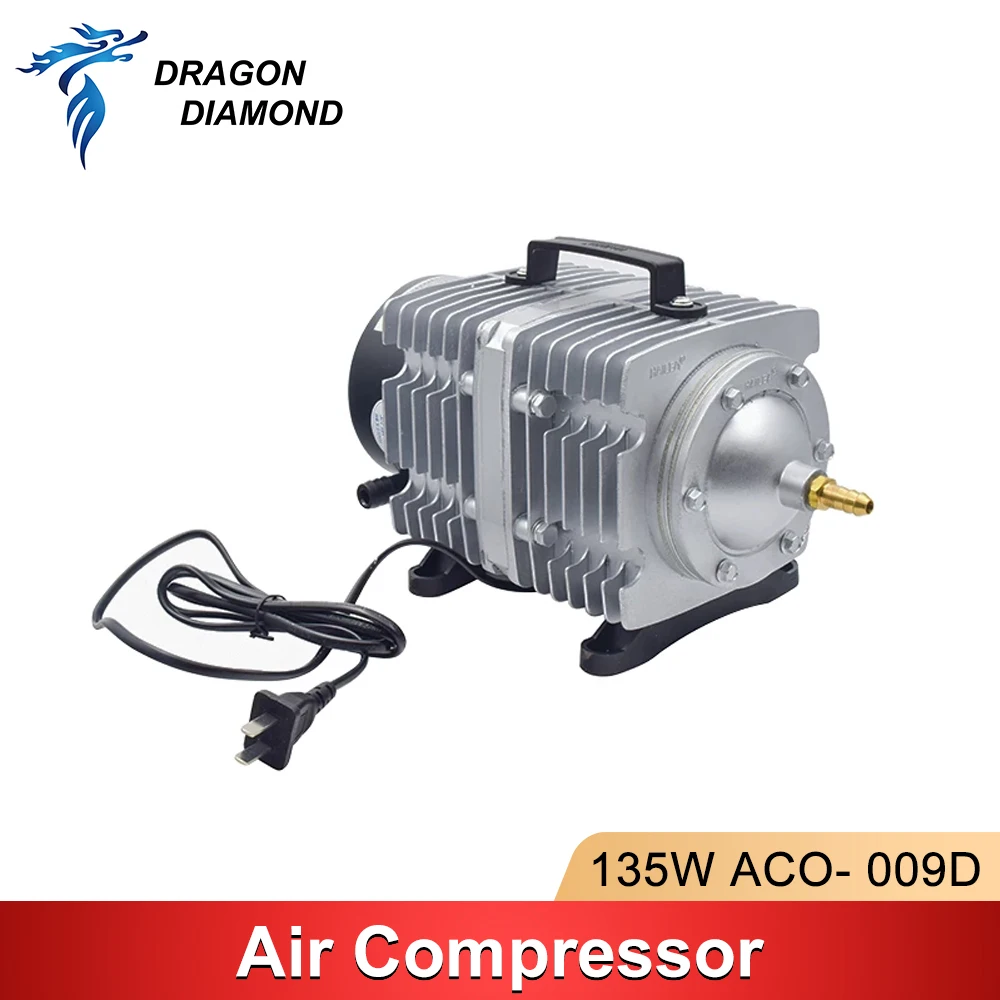 ACO-009D 135W Air Pump Compressor AC 110V/220V Air Assist Electrical Magnetic For CO2 CNC Laser Engraving Cutting Machine free shipping ly 2030 co2 laser engraving machine 40w 220v 110v super quality with all functions laser cnc router