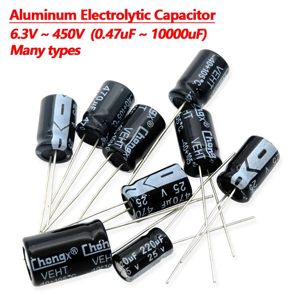 Aluminum Electrolytic Capacitor 10V-63V 2.2-10000UF