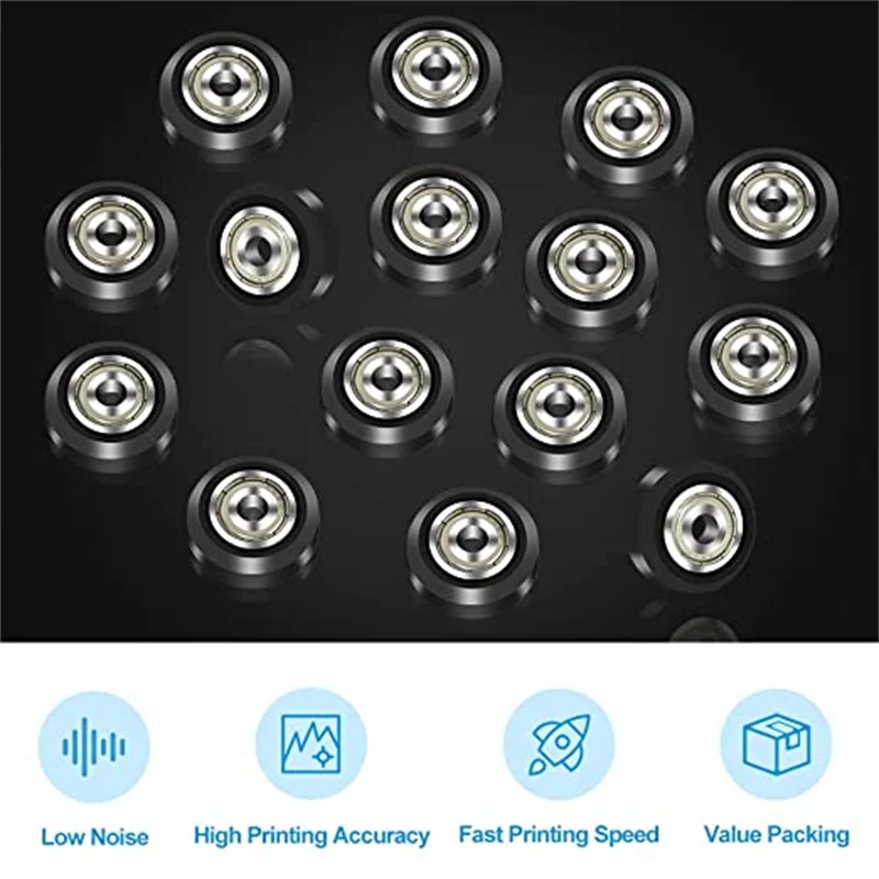 Creality 공식 POM 휠 플라스틱 풀리 Ender-3/V2/Ender-3 S1/CR-10 시리즈 3D 프린터 부품용 선형 베어링 기어 Perlin