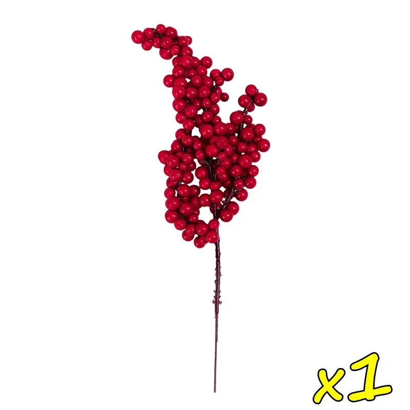 Festive Red Berry Stem for Christmas and New Year Decor