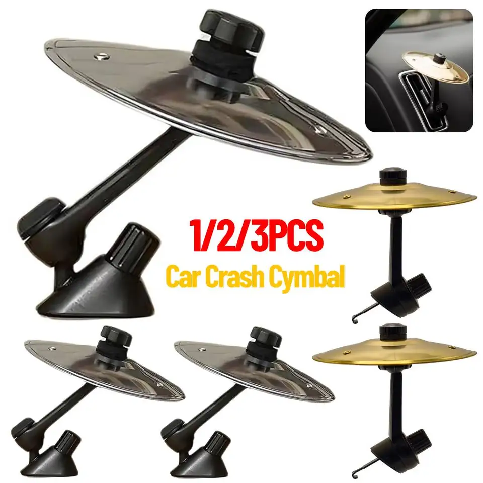 2 Pcs Auto Crash Cymbal, Plaques Crash Pour Voiture, Voiture