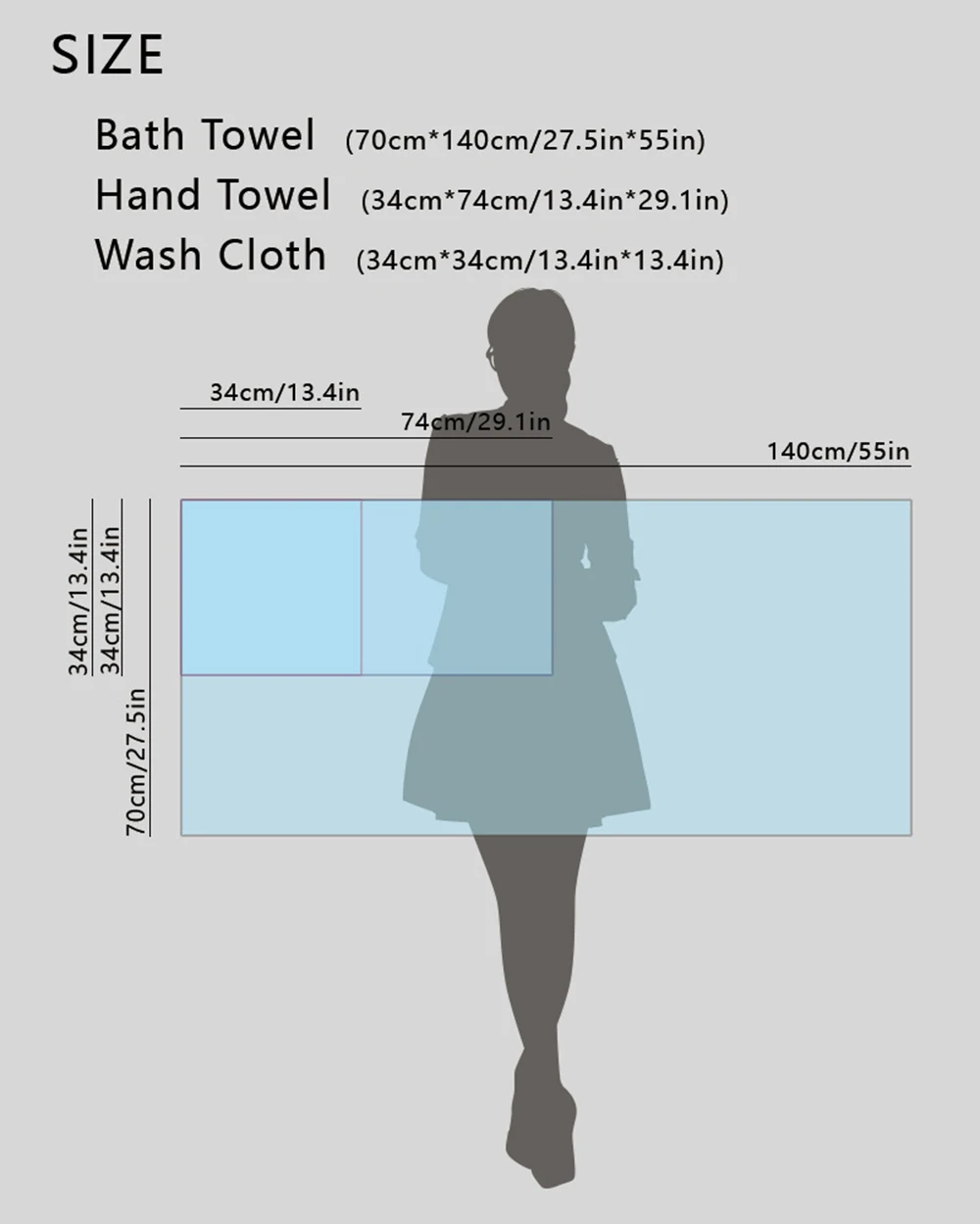 Description Picture 4 of item6/8 Pieces Towel Set Bathroom Cotton Super Absorbent Home Hotel Beauty Salon 4 Square Towels Towels 2 Face Towels 2 Bath Towels