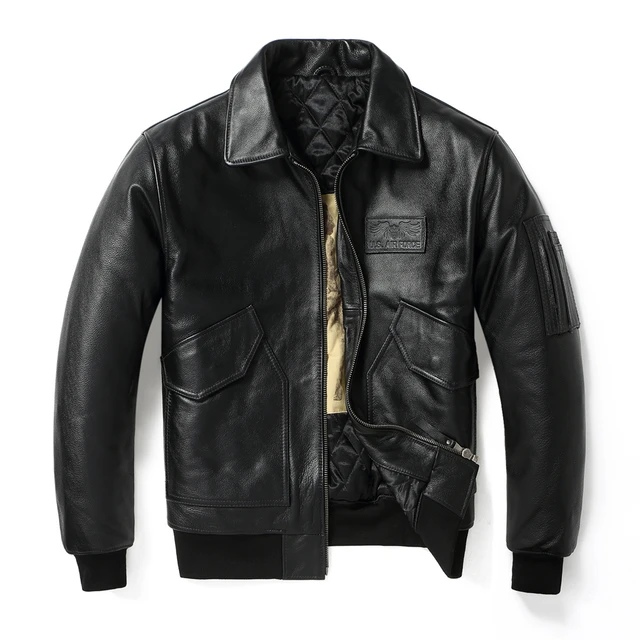 Alpha industries CWU Leather Jacket Black