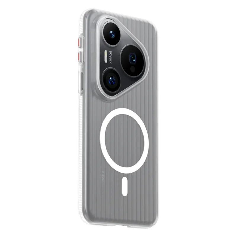 Magnetic MagSafe Matte Hard Case with Transparent Luggage Stripe - Slim Shockproof Cover Bumper