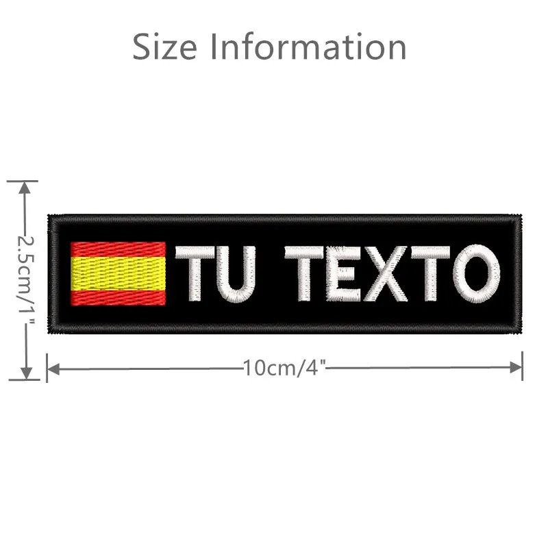 National Flag Embroidery Name Patches Stripes Badges Sticker Iron On Sewing On Hook&Loop For Clothing Hat Backpack Collar