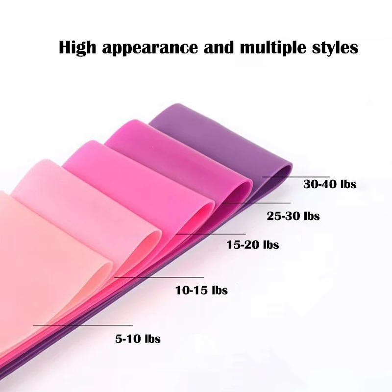 Portable Yoga Tension Belt Rubber Resistance Bands Pilates Squat Butt AIDS Stretching Exercise Equipment yoga resistance bands