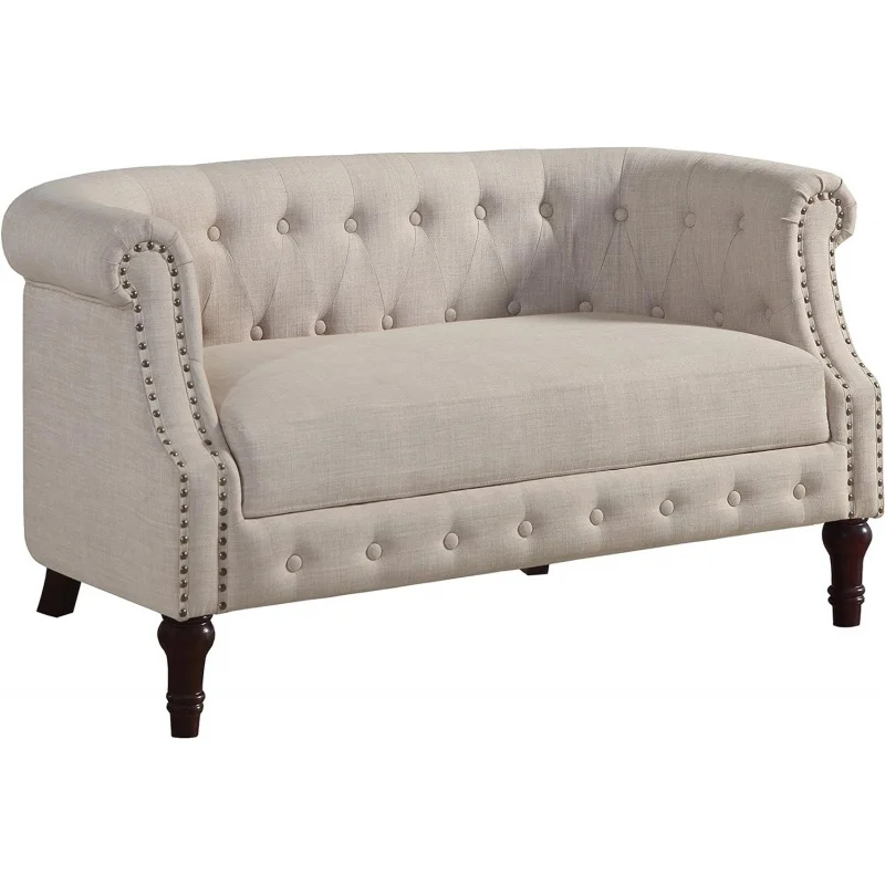 

Rosevera C23 Edmeston Chesterfield Loveseat, Beige