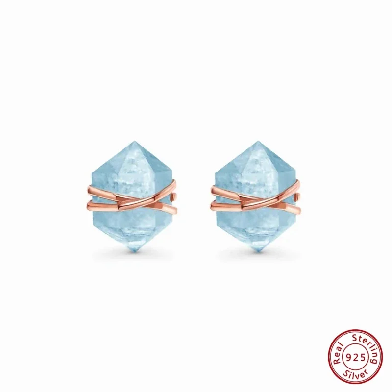 

Модный S925 лунный камень Шестигранная искусственная кожа из стерлингового серебра