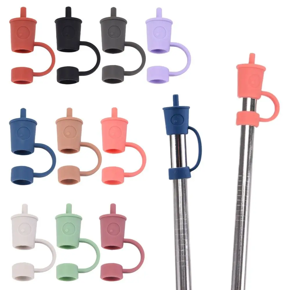 

Силиконовые наконечники для трубочек, милые многоразовые колпачки для напитков, пылезащитные заглушки для трубочек 12 мм, наконечники для декора, для улицы