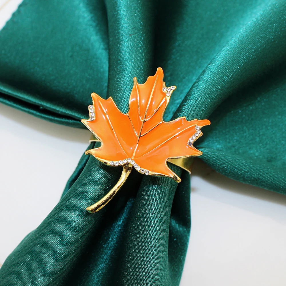 6 шт., кольца для салфеток в виде кленового листа