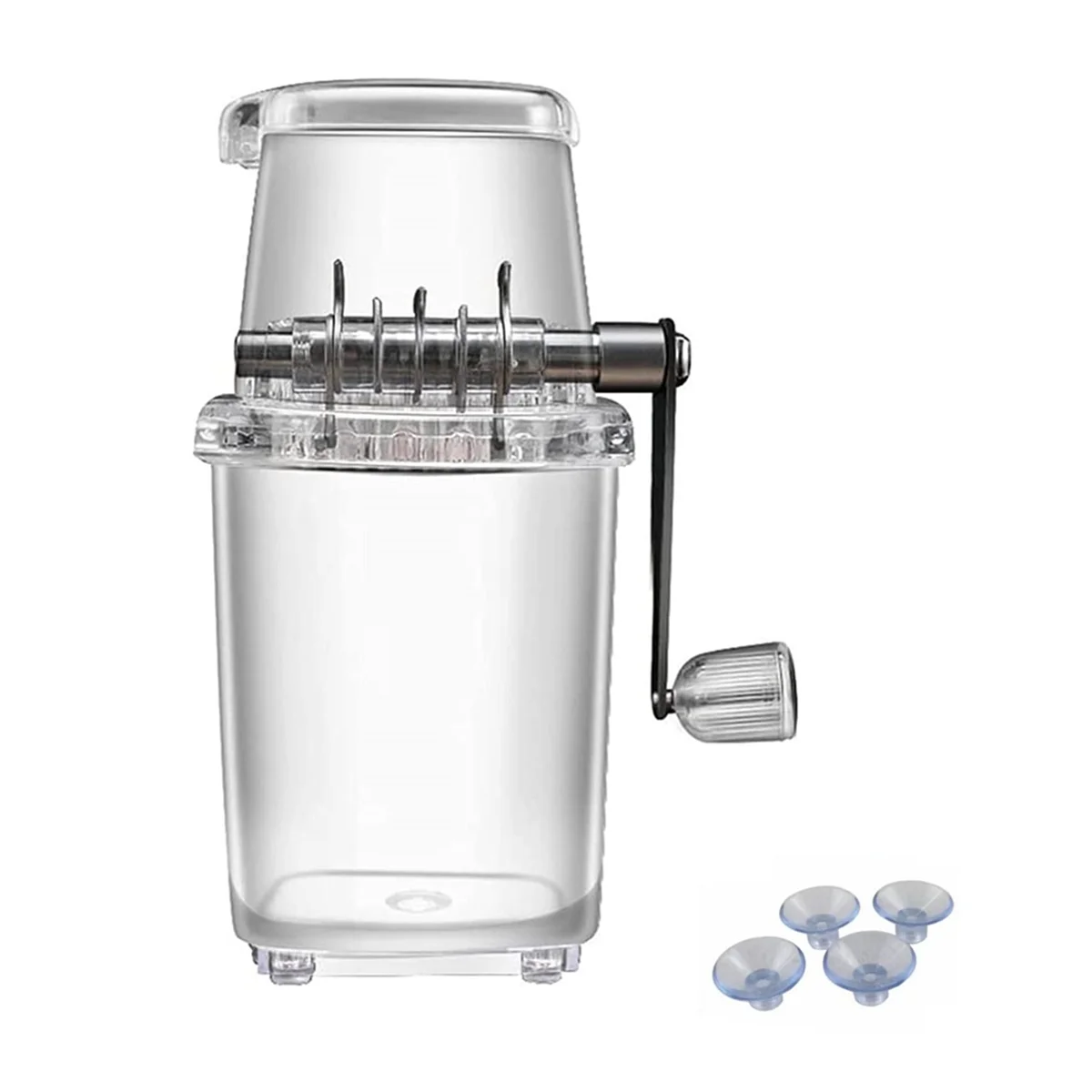 Ice Crusher Manual Rotary Ice Crusher Cocktails Slush Machine Ice-Cube Crushed Smoothies Machine Home A