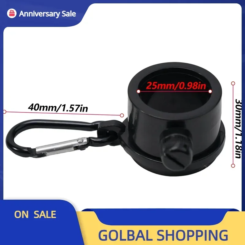 2 Pcs Flag Pole Rings Aluminum Alloy Black No Cracking No Deformation Home Garden