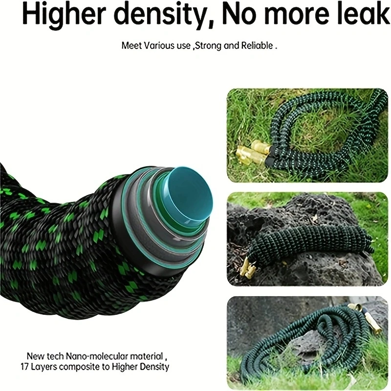 Garden Hose Expandable Magic Hose For Garden Watering And Cleaning, 3/4 ", Connector, Sprinkler Head, Watering Device, Sprayer higher density