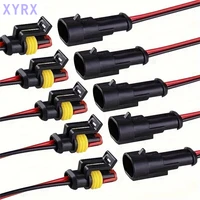 10PCS 2 ขาเชื่อมต่อสายไฟ,18AWG ชายหญิงปลั๊ก SOCKET,Quick DISCONNECT ตัวเชื่อมต่อสายไฟสําหรับรถยนต์,รถบรรทุก 1