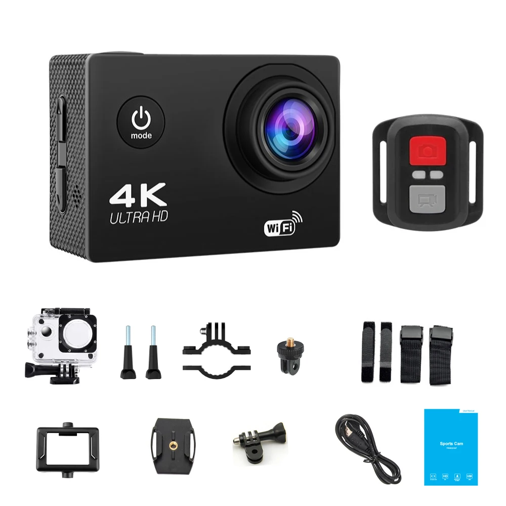 4K Action Camera 1080P/30FPS WiFi 2.0" 170D Underwater Waterproof Helmet Video Recording Camera Sports Cameras Outdoor Mini Cam 11 4K Action Camera 1080P/30FPS WiFi 2.0" 170D Underwater Waterproof Helmet Video Recording Camera Sports Cameras Outdoor Mini Cam