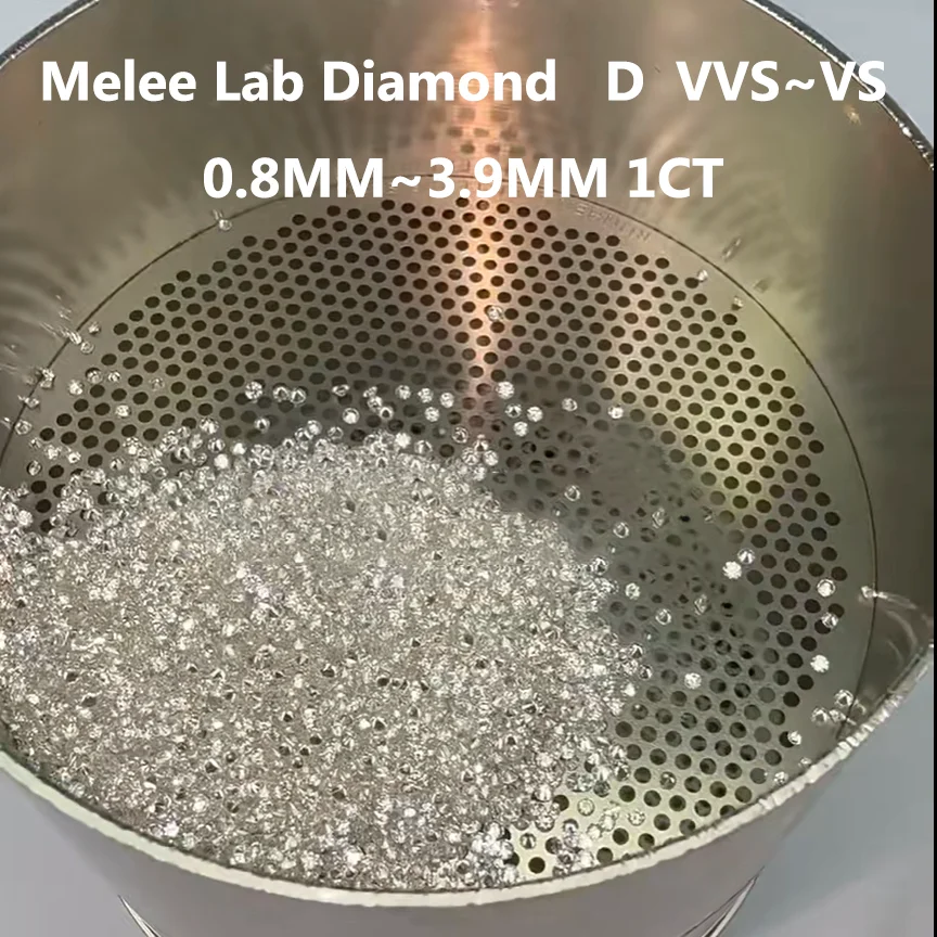 D VVS-VS 최상급 멜리 랩 그로운 다이아몬드 0.8mm  3.9mm HPHT 풀..