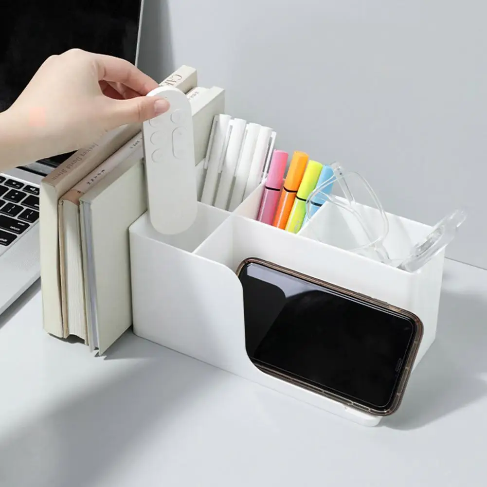 

Office Supplies Organizer Retractable Multi-compartment Desktop Storage Box for Cosmetic Stationery Organization Home Office