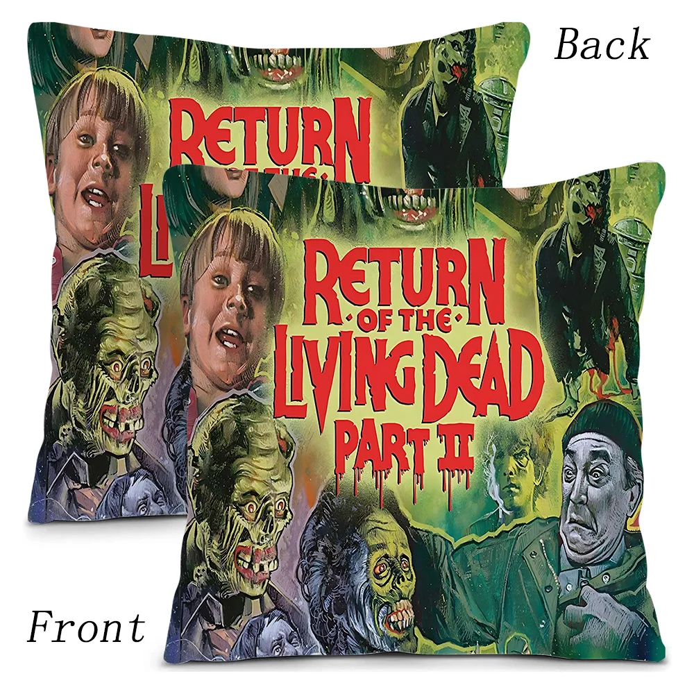 Horror Movie Pillow Covers Cartoon Sofa Decorative Home Double-sided Printing Short Plush Cute Cushion Cover 5