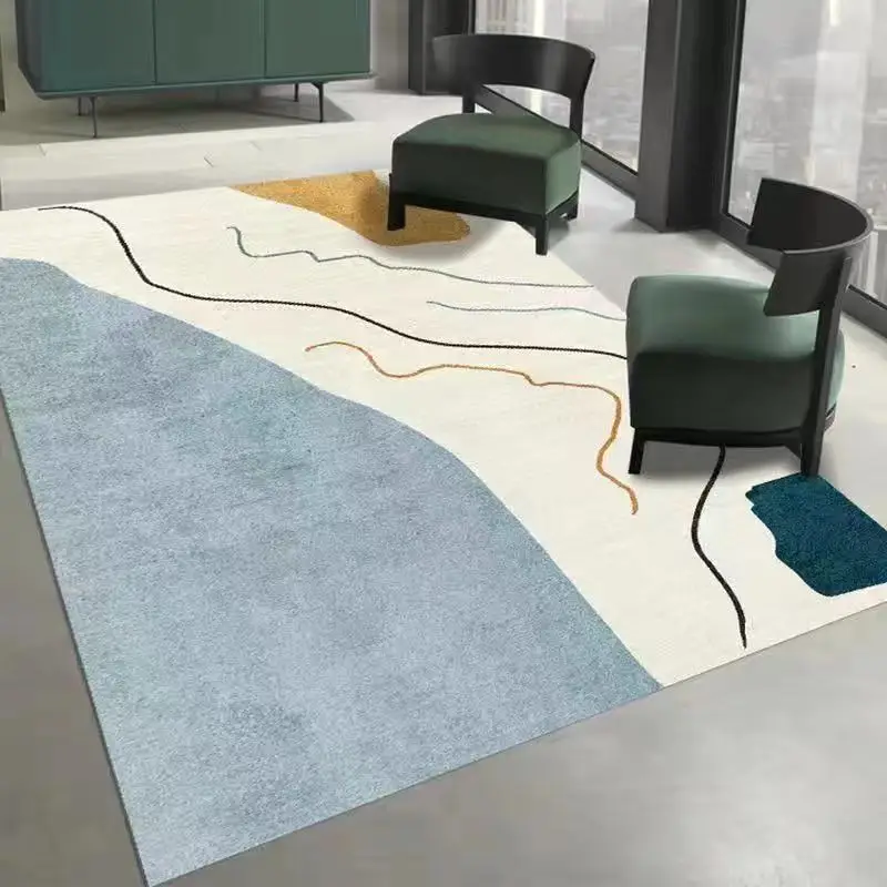 

Nordic Living Room Carpet Sofa Coffee Table Mat Modern Simple Bedroom Bedside Mat Full of Household Floor Mat Rugs for Bedroom