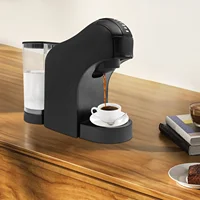 Machine à café à capsules électrique 1400W, cafetière à portion individuelle, compatible avec plusieurs capsules, machine à expresso 15 bars avec réservoir d'eau amovible, machine à café compacte pour la maison, le bureau, le dortoir et les petites cuisines 2