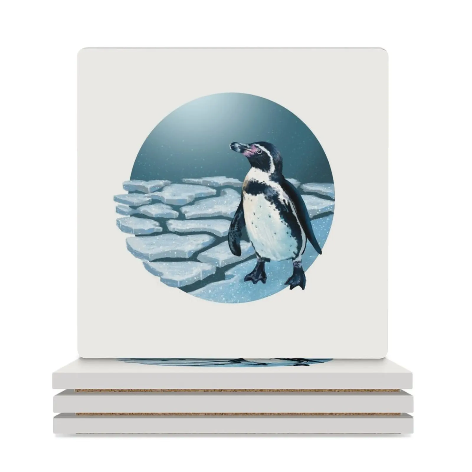 

Humboldt Penguin Ceramic Coasters (Square) mug mat Tea cups for cups set for coffee mugs Coasters