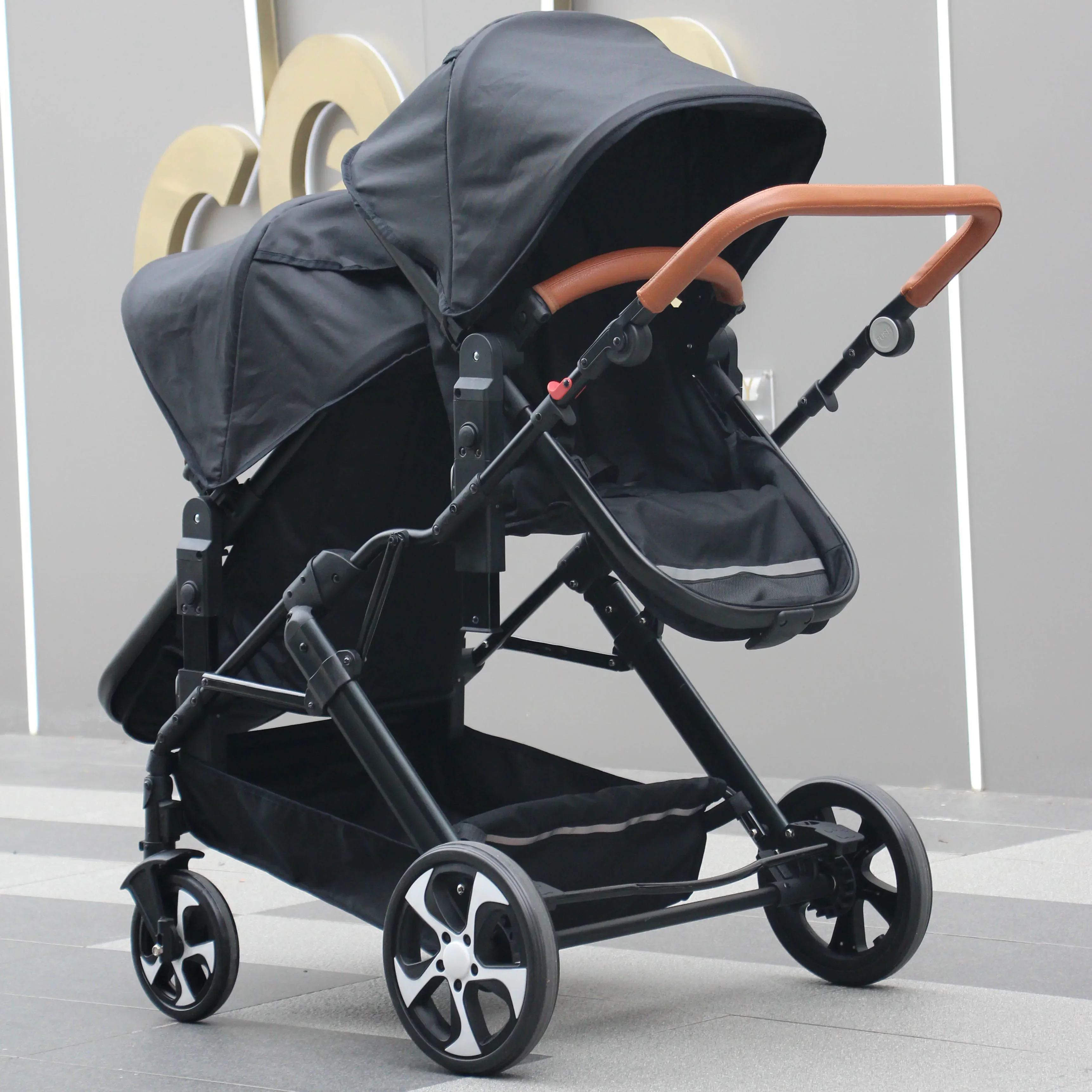 Foldable Twins Baby Stroller Twin Can Sit and Lie Double Stroller Shock Absorber Second high view Child