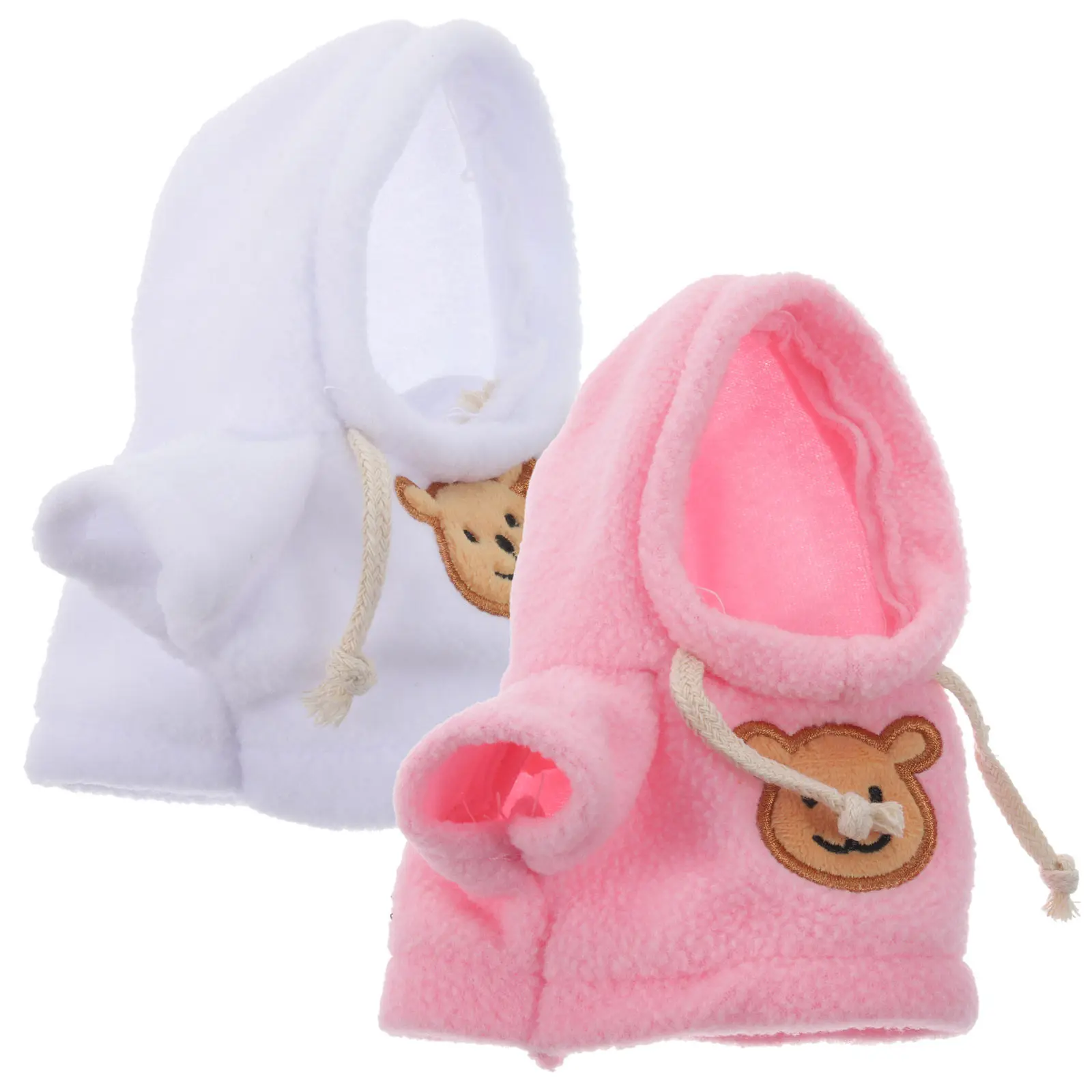 2Pcs 박제 동물 후드티 곰 장 후드티 세트 어린이를위한 선물용 후드티 세트