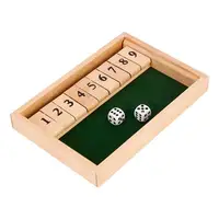 Shut The Box Dice Game Interactive Wooden Shut The Box Strategy Classic Dice Game For Children Travel Party And Family Gathering 1