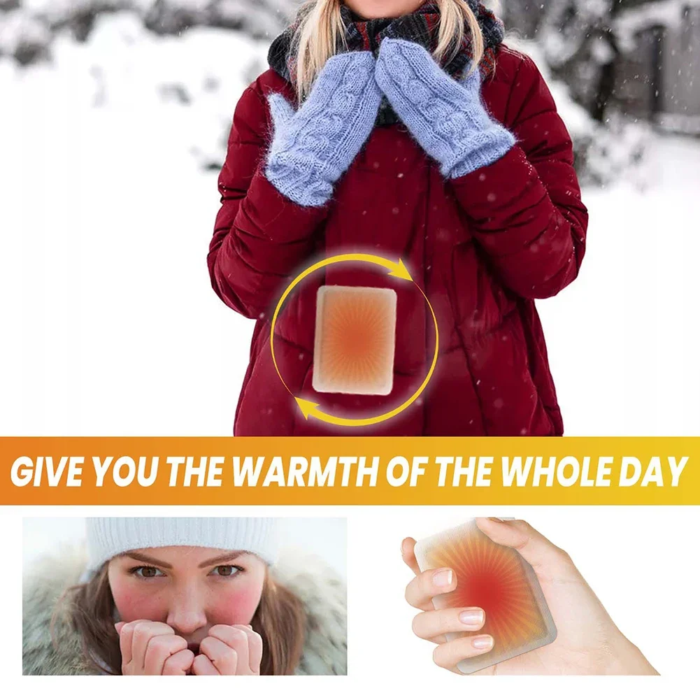 20-60PCS Disposable Hand Warmer Self-Adhesive Foot Warmer Heat Patches Self-heating Winter Heating Pad Paste Stick Body