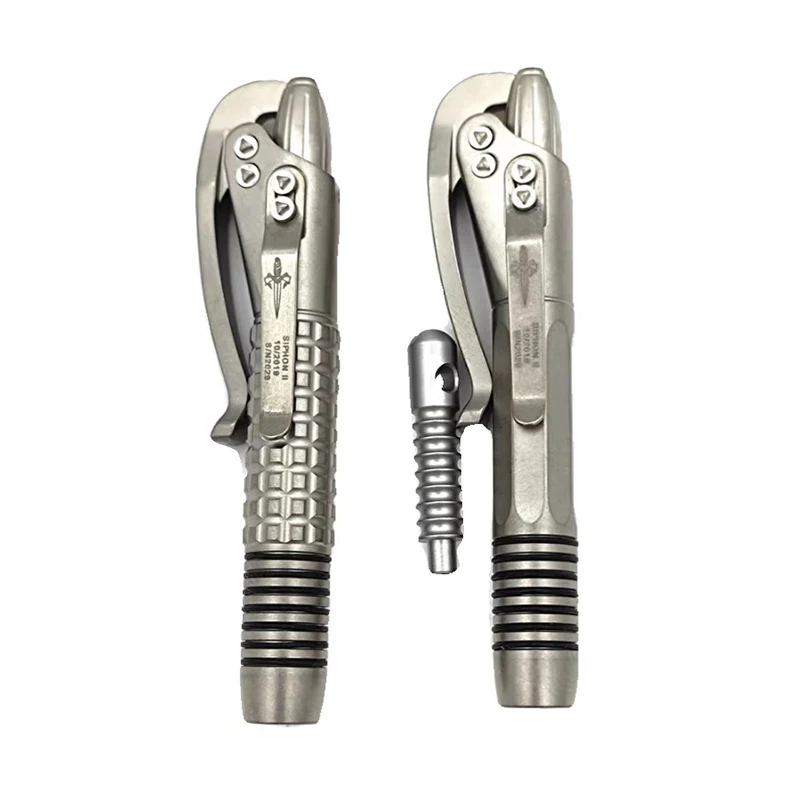 Microtech-男性用チタン合金サイフォンペン,多機能,キャンプ