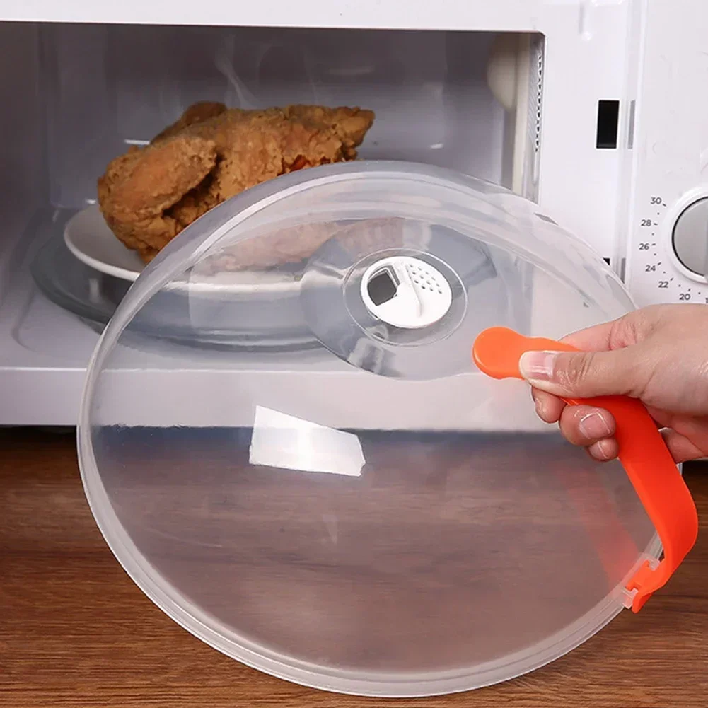 thumbnail image 2 of Microwave Cover For Food Clear Splatter Cover With Steamer & Handle 10 Inch 2 of 13