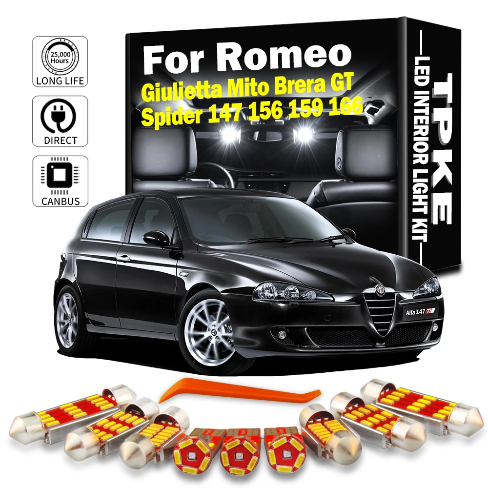 TPKE Canbus Φ карта багажника перчаточный ящик светильник вой комплект для Alfa Romeo Giulietta
