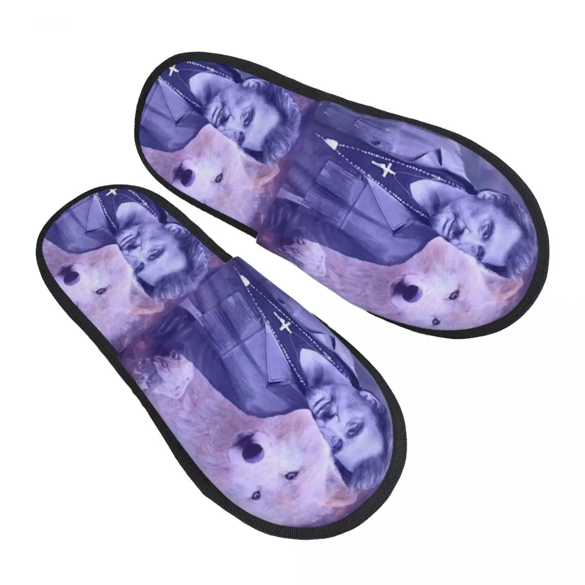 

Custom Print Women Johnny Hallyday House Slippers Warm French Singer Rock Music Memory Foam Fluffy Slipper Indoor Outdoor Shoes