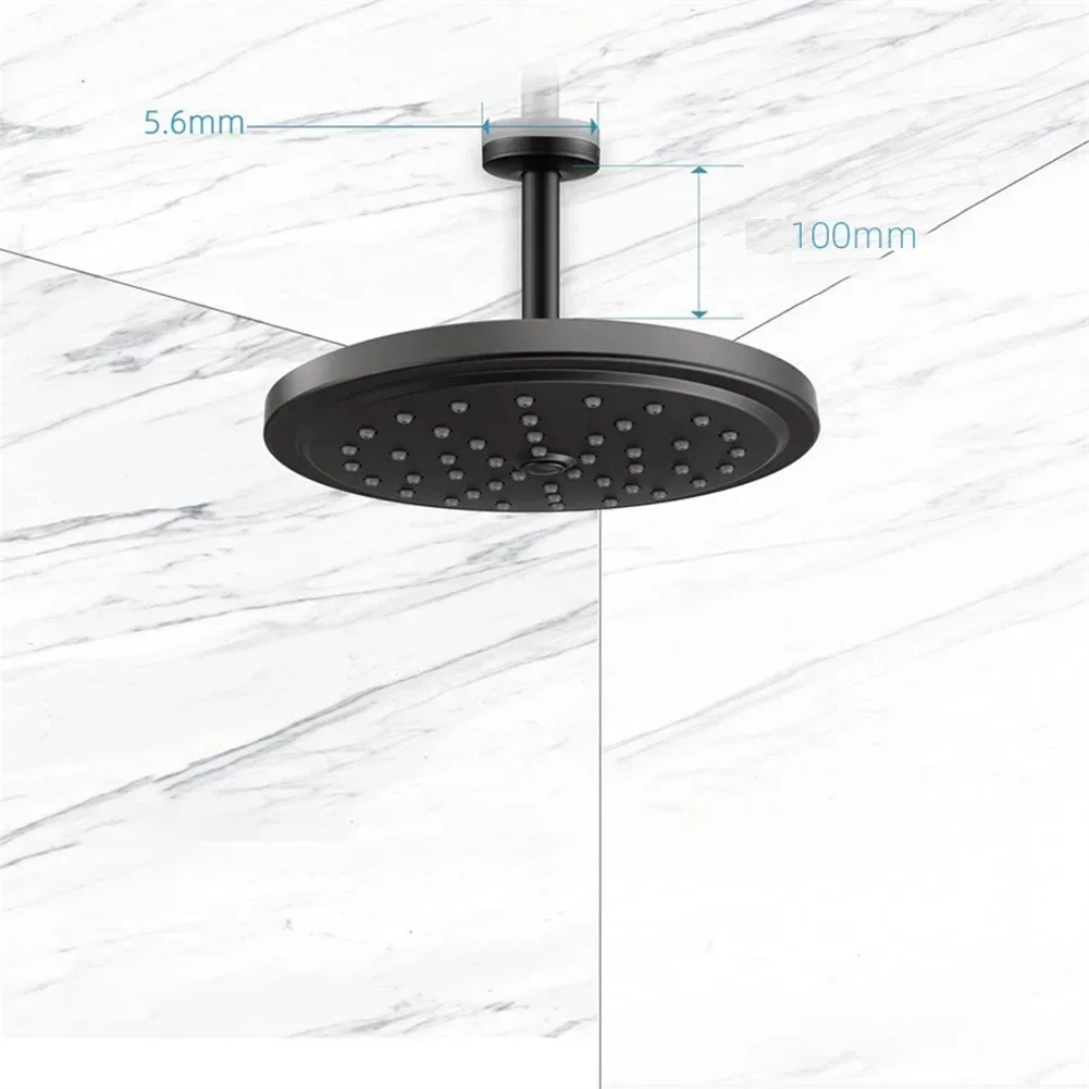 10-30cm Black Shower Bracket Flange Straight Ceiling-mounted Shower Head Extension Bathroom Accessories