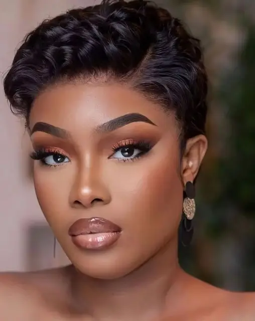 Perruques courtes bouclées style pixie bob 13x4 avec dentelle frontale, en cheveux humains brésiliens Remy, pour femmes, perruque en dentelle de 6 pouces 1