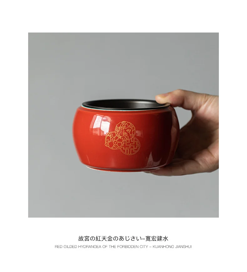 Boutique palácio esmalte vermelho arte cerâmica chá