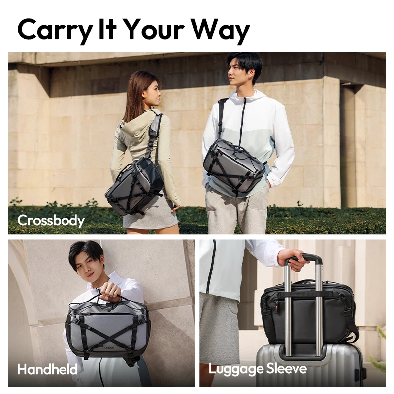 Ulanzi SU02 13L Crossbody Camera Bag for Cameras Lenses Laptops Travel Shoulder Handheld Luggage Sleeve with Removable Divider