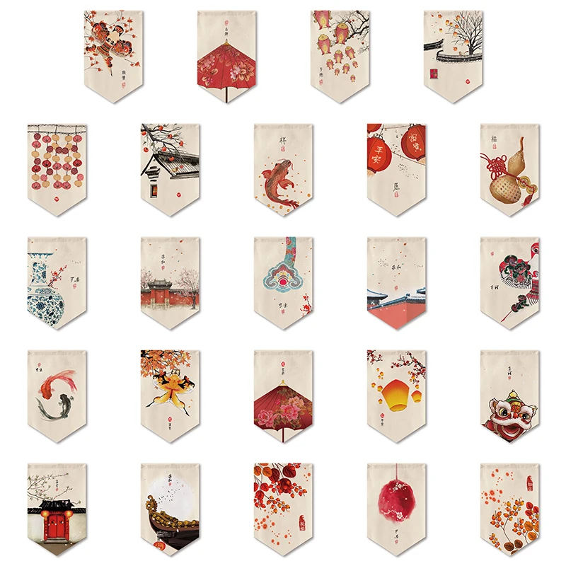 Chinese Style Short Door Curtain Kitchen Partition Noren Izakaya Cuisine Izakaya Sashimi Hanging Pennant Home Decor Drapes 6