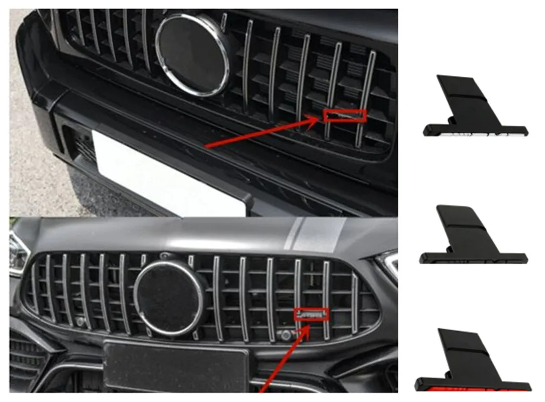 

1X ABS grill grille emblem For AMG Mercedes W212 W202 W211 W210 W205 CLA CLS GLK Grille Sticker Emblem Badge Sticker